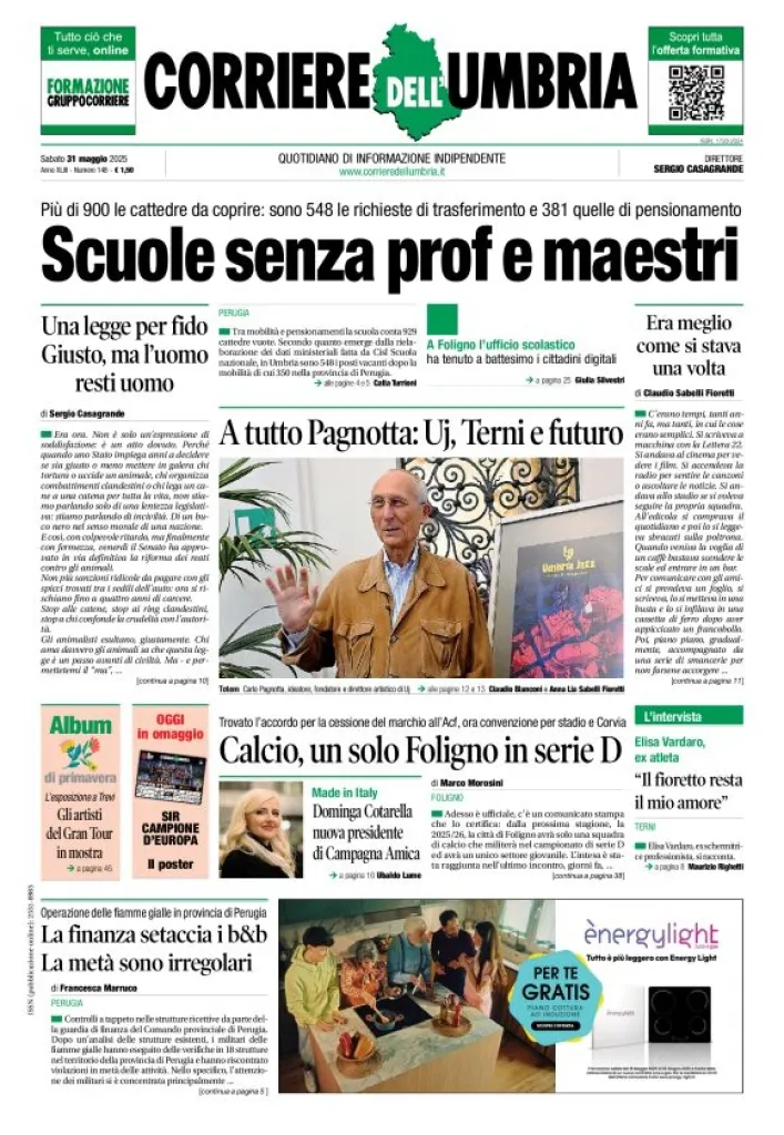 Prima-pagina-corriere umbria-del-2025-05-31